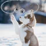 Infinite Symbol Pendant Pet Paw Bracelet with Zirconia