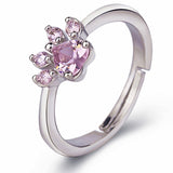 Rose Gold Paw Jewellery Set – 4 Pieces with Zirconia Heart (Ring, Necklace, Earrings, Bracelet)