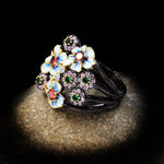 Colourful Enamel Flower Garden Ring