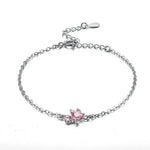 Rose Gold Paw Jewellery Set – 4 Pieces with Zirconia Heart (Ring, Necklace, Earrings, Bracelet)