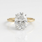 Oval Diamond Solitaire Ring