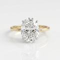 Oval Diamond Solitaire Ring