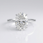 Oval Diamond Solitaire Ring