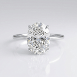 Oval Diamond Solitaire Ring