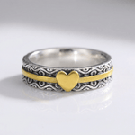 Handmade Gold Heart Band Ring