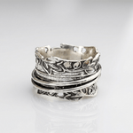 Silver Zirconia Layered Ring Set