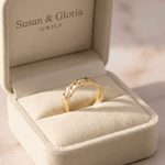 Gold Leaf Vintage Band Ring