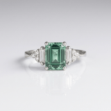 Silver Diamond Trio Ring