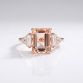 Silver Diamond Trio Ring