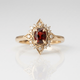 Gold Ruby Diamond Vintage Ring