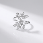 Gold Leaf Wrap Ring - (Adjustable)