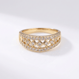 Gold Pave Band Ring
