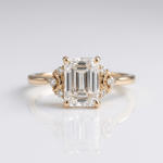 Silver Baguette Diamond Ring