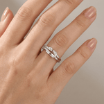 Silver Zirconia Wrap Ring - (Adjustable)