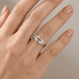 Silver Zirconia Wrap Ring - (Adjustable)