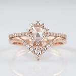 Rose Gold Zirconia Halo Ring