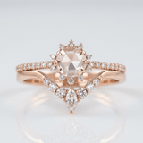 Rose Gold Zirconia Halo Ring