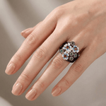 Colourful Enamel Flower Garden Ring
