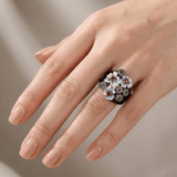 Colourful Enamel Flower Garden Ring