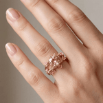 Pink Rose Blossom Ring