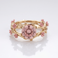 Pink Rose Blossom Ring