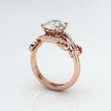 Rose Gold Zirconia Graceful Vine Ring