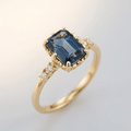 Gold Sapphire & Diamond Ring