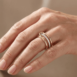 Gold Zirconia Intertwine Ring