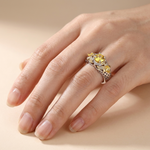 Gold Blossom Crown Ring