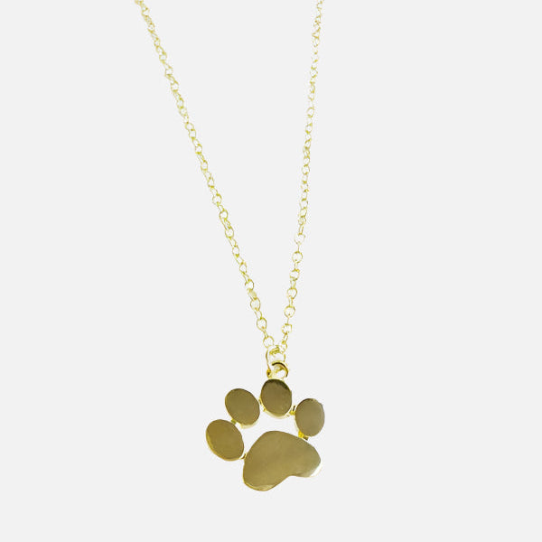 Gold-Plated Necklace with Paw Charm