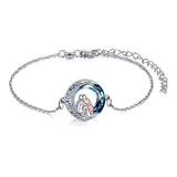 Sterling Silver Adjustable Dog Charm Bracelet