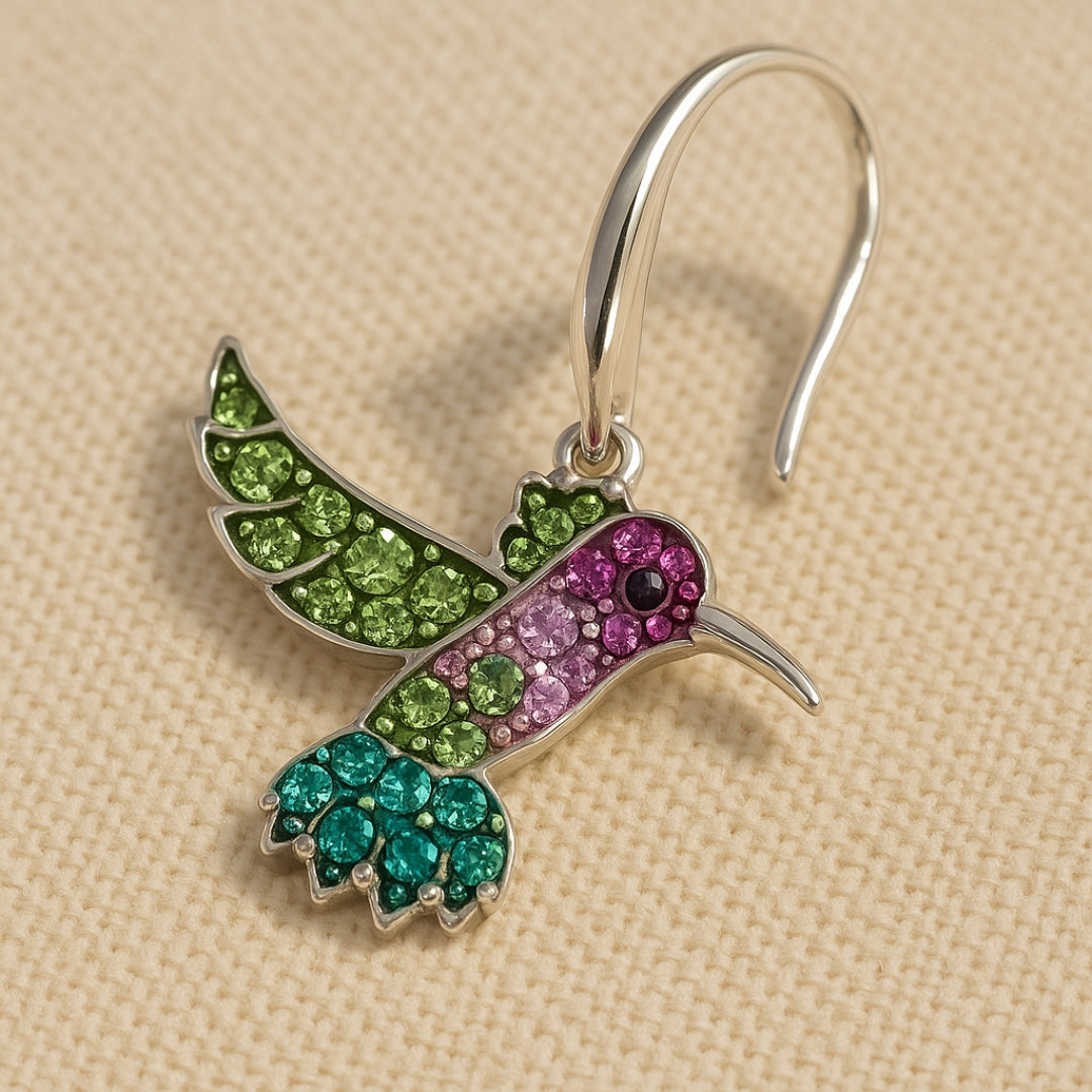 Colourful Hummingbird Sparkle Earrings