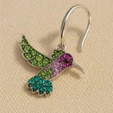 Colourful Hummingbird Sparkle Earrings