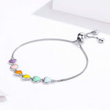 Sterling Silver Paw Print Bracelet – Adjustable Fit