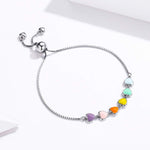 Sterling Silver Paw Print Bracelet – Adjustable Fit