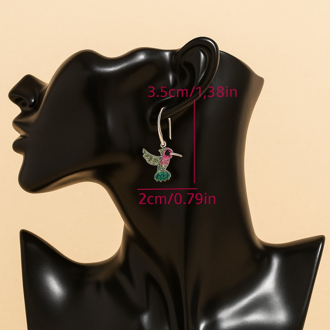 Colourful Hummingbird Sparkle Earrings