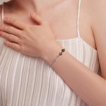 Sterling Silver Paw Print Bracelet – Adjustable Fit