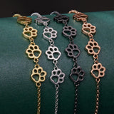 Sterling Silver Paw Print Bracelet – Adjustable Fit