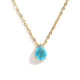 Crystal Teardrop Birthstone Necklace