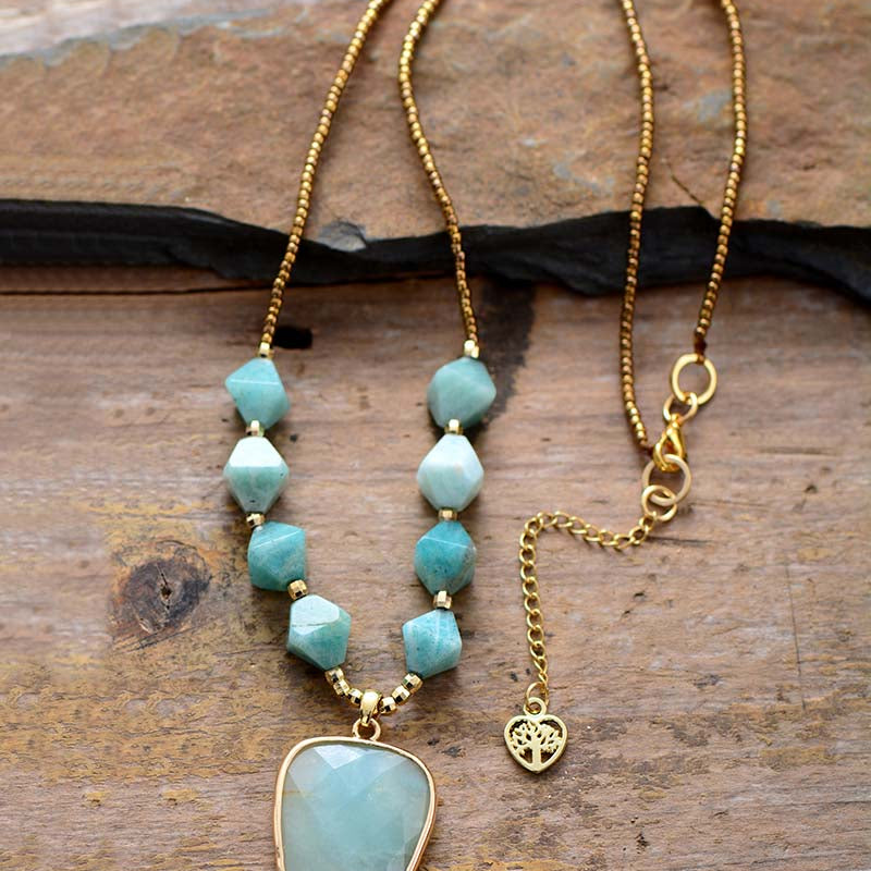 Adoring Amazonite Pendant Necklace