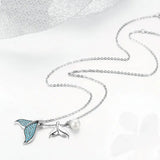 Whale Tail Pearl Ocean Necklace