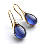 Crystal Drop Earrings in Gold and Silver