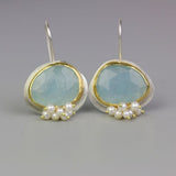 Vintage Light Blue Stone Earrings