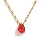 Crystal Teardrop Birthstone Necklace