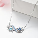 Infinity Turtle Necklace with Sparkling Crystals