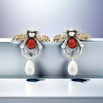 Vintage Bee Drop Earrings