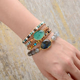 Jade & Moss Agate Bracelet