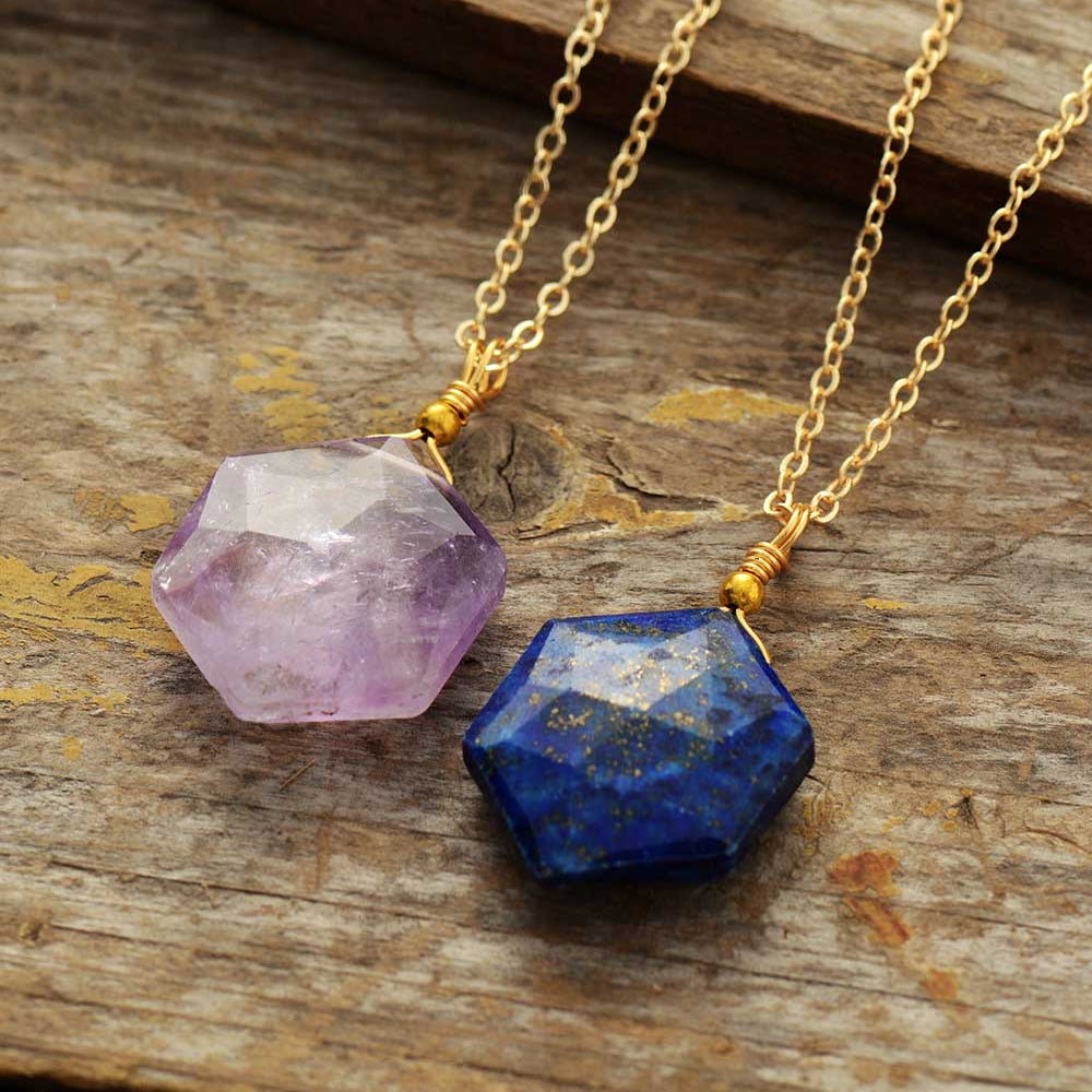 Hexagon Pendant Necklace