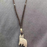 Vintage Cat Star Pendant Necklace