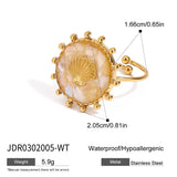 Ocean Starfish Shell Statement Ring
